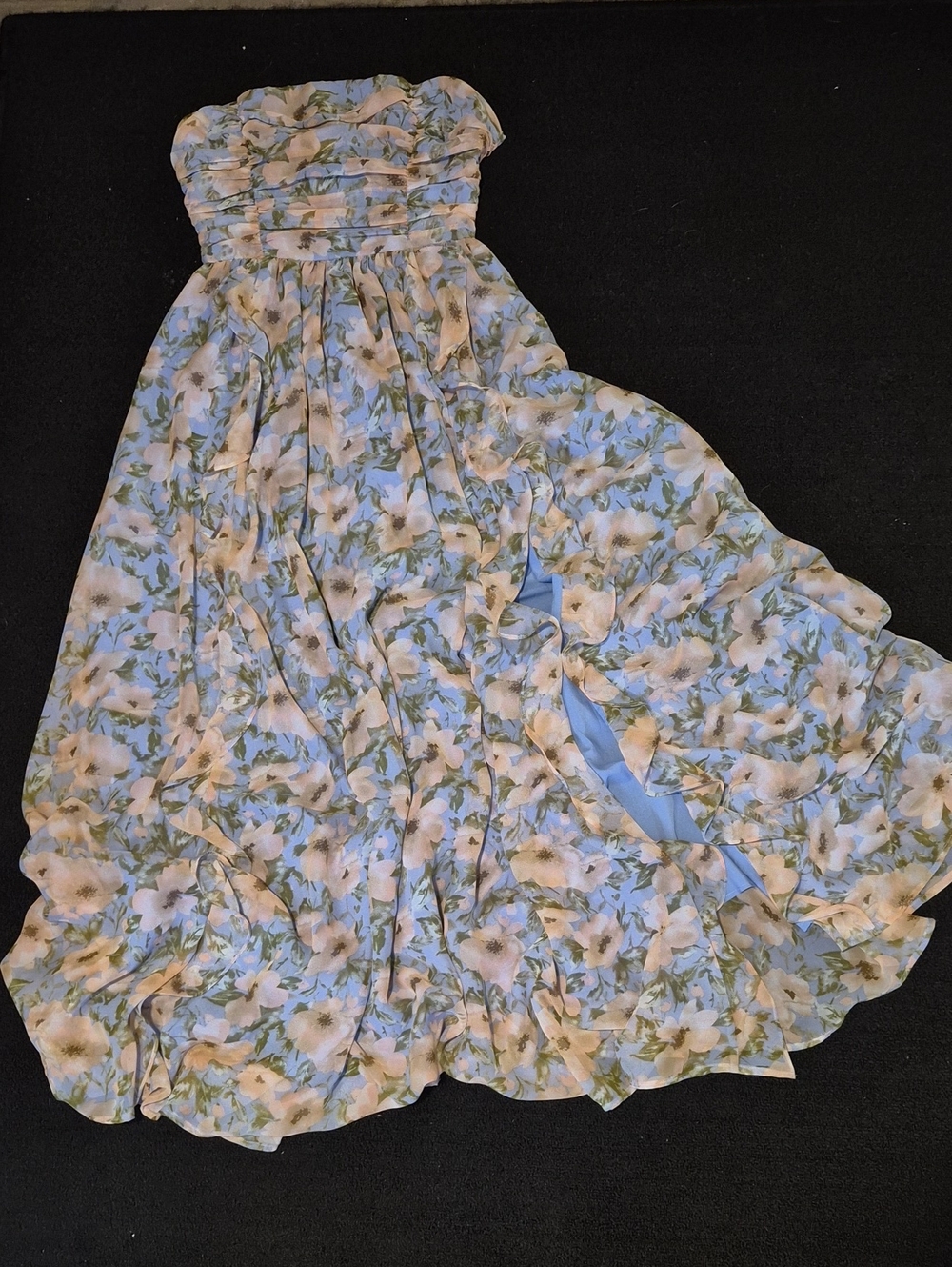Floral Strapless Maxi Dress
